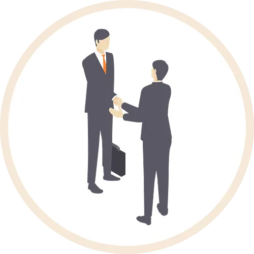 顧客満足度向上を表すイラスト