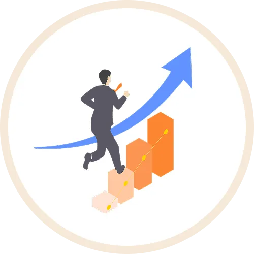 ステップアップを表すイラスト