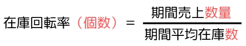 在庫回転率の計算式（個数ベース）